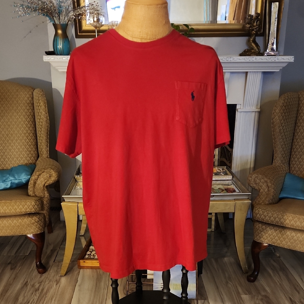Vintage Polo Ralph Lauren  Red Short Sleeve Tee XL